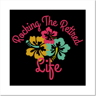 Rocking The Retired Life Three Flowers Design Posters and Art